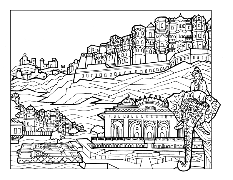 Wanderlust : A Coloring Journal